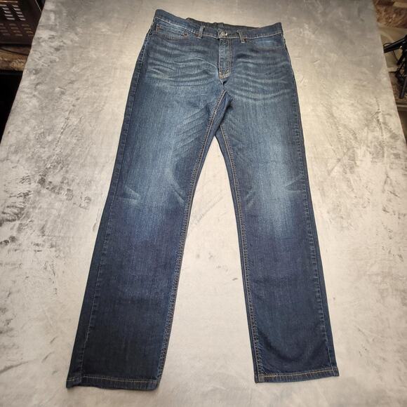 Levis 541 Jeans Mens 34x31 Blue Athletic Tapered Stretch Denim Pants Classic - Picture 1 of 10